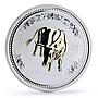 Australia 1 dollar Lunar Calendar I Year of the Ox gilded silver coin 2009