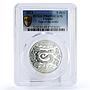 Ukraine 5 hryvnias Oriental Calendar Year of Snake PR69 PCGS silver coin 2013