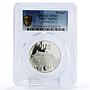 China United Nations Forbidden City Palace Architecture SP69 PCGS Ag medal 1983