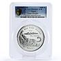 Nepal 1000 rupees Endangered Wildlife Snow Leopard Fauna PR68 PCGS Ag coin 1988