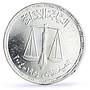 Egypt 5 pounds Administrative Attorney Golden Jubilee Scales silver coin 2004