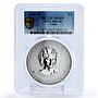 Cook Islands 1 dollar Death Anniversary Princess Diana MS69 PCGS Ag coin 1997