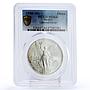 Mexico 1 onza Libertad Angel of Independence MS64 PCGS silver coin 1988