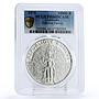 Cambodia 10000 riels Khmer Republic Celestial Dancer PR66 PCGS silver coin 1974