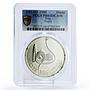 Iraq 1 dinar 1400th Anniversary of Hijra PR64 PCGS silver coin 1980