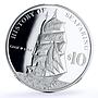 Nauru 10 dollars Seafaring Greif 1951 Ship Clipper proof silver coin 2008