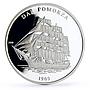 Ivory Coast 1000 francs Seafaring Dar Pomorza Ship Clipper silver coin 2010