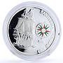 Benin 1000 francs Seafaring Santisima Trinidad Ship Compass silver coin 2010