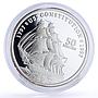 Marshall Islands 50 dollars Seafaring USS Constitution Ship silver coin 1997