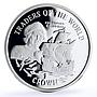 Gibraltar 1 crown Seafaring Ship Clipper Christopher Columbus silver coin 1998