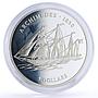 Cook Islands 5 dollars Seafaring Archimedes Ship Clipper proof silver coin 1999