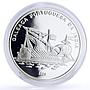 Congo 1000 francs Seafaring Portuguese Merchant Ships Clippers silver coin 2002