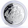 Benin 1000 francs Seafaring San Juan Nepomuceno Ship Clipper silver coin 2004