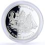 Ivory Coast 1000 francs Seafaring Astrolabe Ship Clipper proof silver coin 2006