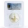 Mongolia 250 togrog Zodiac Signs Virgo MS68 PCGS gilded silver coin 2007