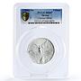 Mexico 2 onzas Libertad Angel of Independence MS67 PCGS silver coin 2002