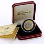 Isle of Man 1/2 crown Millennium Greenwich Meridian gold and titanium coin 2000