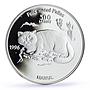 Turkmenistan 500 manat Red Book Wildlife Manul Cat Fauna silver coin 1996