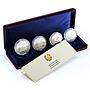 Tajikistan set of 4 coins 15th Anniversary of Independence silver coins 2006