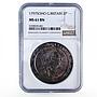 Britain 2 pence State Coinage George III Coat of Arms MS61 NGC copper coin 1797