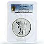 Egypt 5 oz Treasures Queen Cleopatra Head Facing PR67 PCGS silver medal 1987