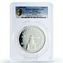 Mexico 5 onzas 450 Years of City Mint Old Screw Press PR65 PCGS silver coin 1986