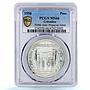 Colombia 1 peso Bogota Popayan Mint Monument of Gates MS66 PCGS silver coin 1956