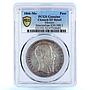 Mexico 1 peso Maximilian Maximiliano I KM-388.1 XF Detail PCGS silver coin 1866