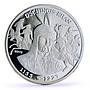 Chad 1000 francs Chinggis Khan Genghis Khan Horsemans proof silver coin 2002