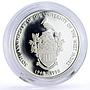 Belize 10 dollars West Indies University Pelican Bird proof silver coin 1998