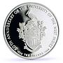 Barbados 10 dollars West Indies University Pelican Bird proof silver coin 1998