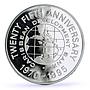 Jamaica 25 dollars 25th Anniversary Caribbean Development Bank silver coin 1995