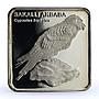 Turkey 7500000 lira Endangered Wildlife Vulture Bird Fauna silver coin 2001