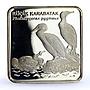 Turkey 7500000 lira Endangered Wildlife Cormorant Bird Fauna silver coin 2001