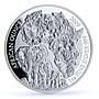 Rwanda 50 francs African Ounce Wildlife Elephants Fauna proof silver coin 2009