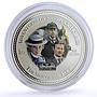 Cook Islands 2 dollars Sherlock Holmes Sign of Four colored silver coin 2007