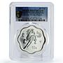 China 10 yuan Lunar Calendar Year of Horse Flower Shape PR67 PCGS Ag coin 2002