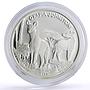 Chad 1000 francs Conservation Wildlife Okapi Johnson Fauna silver coin 1999