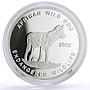 Ghana 500 sika Conservation Wildlife Wild Dog Fauna proof silver coin 2002