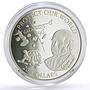 Cook Islands 20 dollars Galapagos Darwin Sea Turtle Fauna proof silver coin 1993