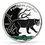 Ivory Coast 1000 francs Conservation Wildlife Panther Cat Fauna silver coin 2007