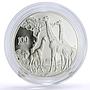 Zambia 100 kwacha Conservation Wildlife Giraffe Fauna proof silver coin 1998