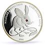 Mongolia 500 togrog Conservation Wildlife Jerboa Fauna proof silver coin 2006