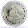 Turks and Caicos Islands 20 crowns Marine Life Dolphin Fauna silver coin 1998