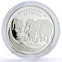 Congo 1000 francs Conservation Wildlife Elephants Fauna proof silver coin 1993