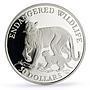 Cook Islands 50 dollars Conservation Wildlife Cougar Cat Fauna silver coin 1991