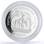 Equatorial Guinea 7000 francos Conservation Wildlife Giraffe Fauna Ag coin 1993