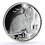 Isle of Man 1 crown Home Pets New York Alley Cat Animals proof silver coin 1990