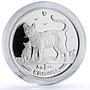 Isle of Man 1 crown Home Pets Bengal Cat Kitten Animals proof silver coin 2002