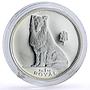 Gibraltar 1 crown Home Pets Collie Dog Animals proof silver coin 1995